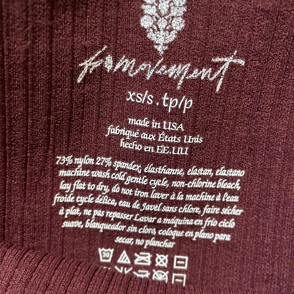 Free People Movement Good Karma Running Shorts size XS/S & M/L NEW Oxblood - Picture 7 of 8